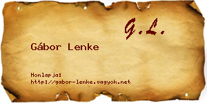 Gábor Lenke névjegykártya